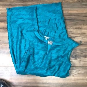 London Times sz 14 teal tiered dress